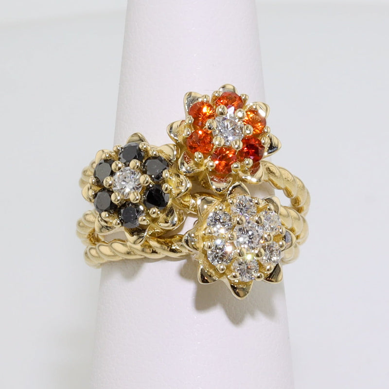 Tulip Rings™ Large Original 10K Yellow Gold - Unique Colors