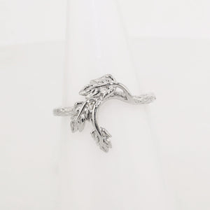 Tulip Ring Leaf Wrap - Sterling Silver