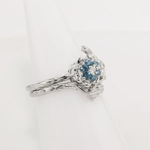 Tulip Ring Leaf Wrap - Sterling Silver