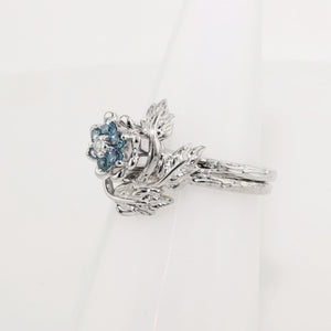 Tulip Ring Leaf Wrap - Sterling Silver