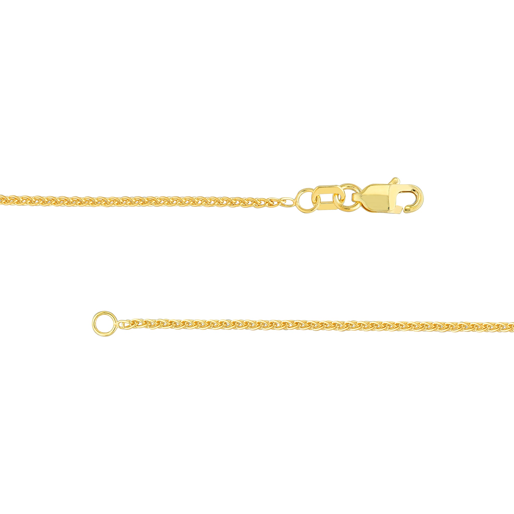 Premium 14K Gold-Vermeil Wheat Chain