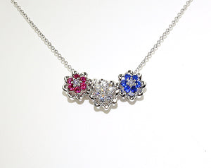 Celebrate America Original Tulip Pendant 3 piece Bundle- Sterling Silver (.925)