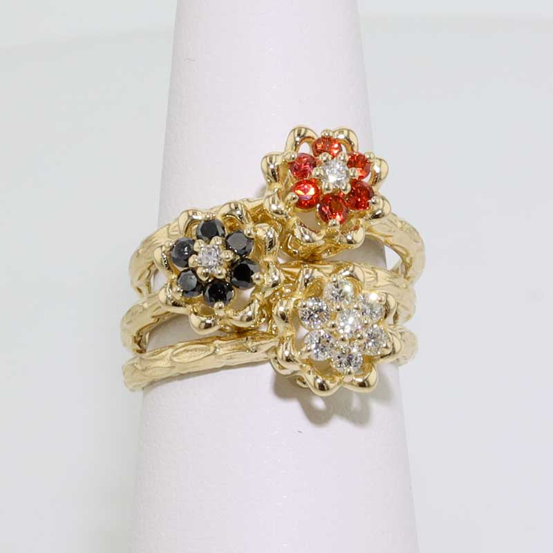 Tulip Rings™ Small Original 10K Yellow Gold - Unique Colors