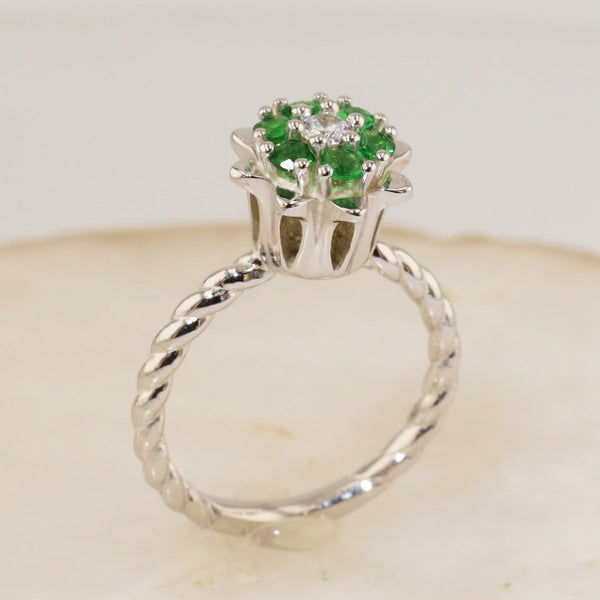 Large Tulip Rings™- Original Sterling Silver Birthstones - Letney