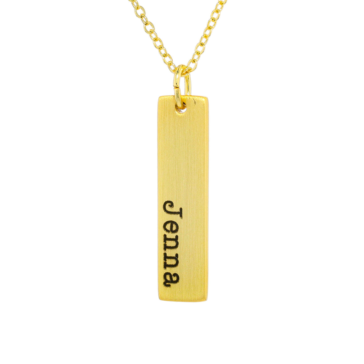 One Sided Vertical Bar Necklace