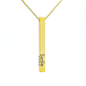 Personalized Vertical Bar Necklace