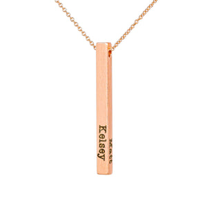 Personalized Vertical Bar Necklace