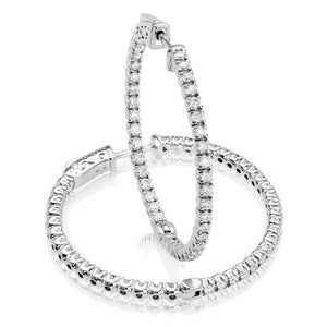 "Inside Out" Diamond Hoops