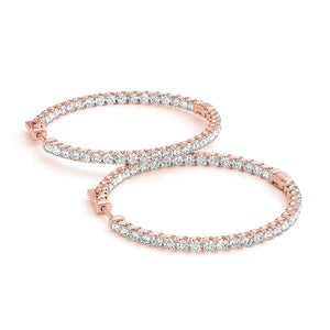 "Inside Out" Diamond Hoops