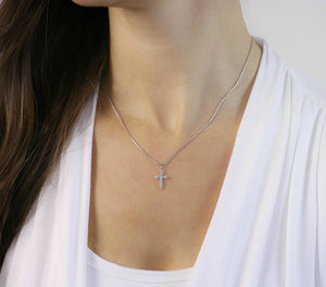"Effortless Radiance" Diamond Cross