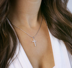 "Effortless Radiance" Diamond Cross