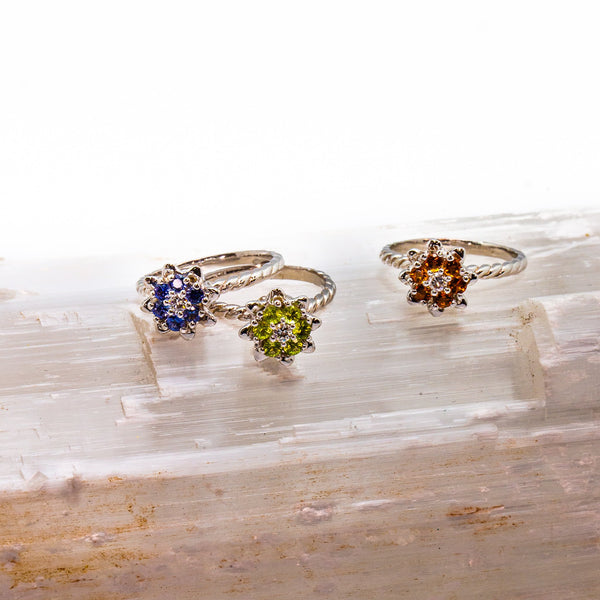 Original Large Tulip Rings 14K Yellow or White Gold Letney