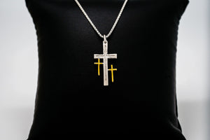 Sterling Silver Resurrection Cross Pendant 1" Tall