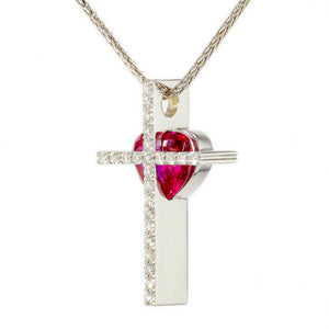"Defender of My Heart" Diamond Cross